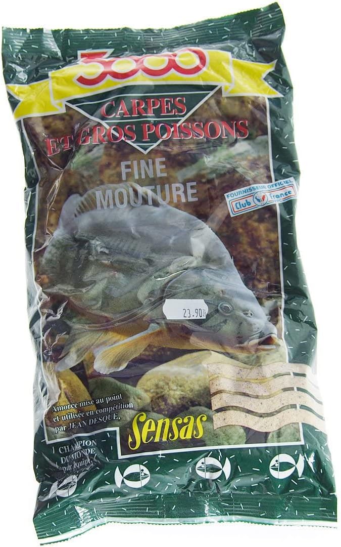 SENSAS AMORCE 3000 Carpe - Beige, Fine Mouture, 1, 4/5, 4.5/5, 2.5/5