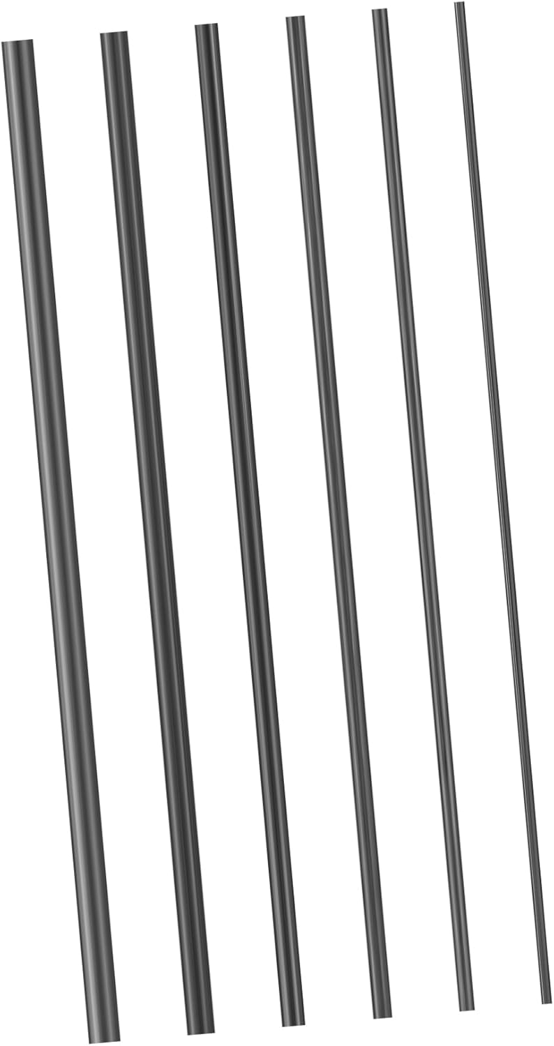 Kit de réparation de Cannes à pêche 6 pièces en Fibre Carbone Canne à pêche en Eau Douce