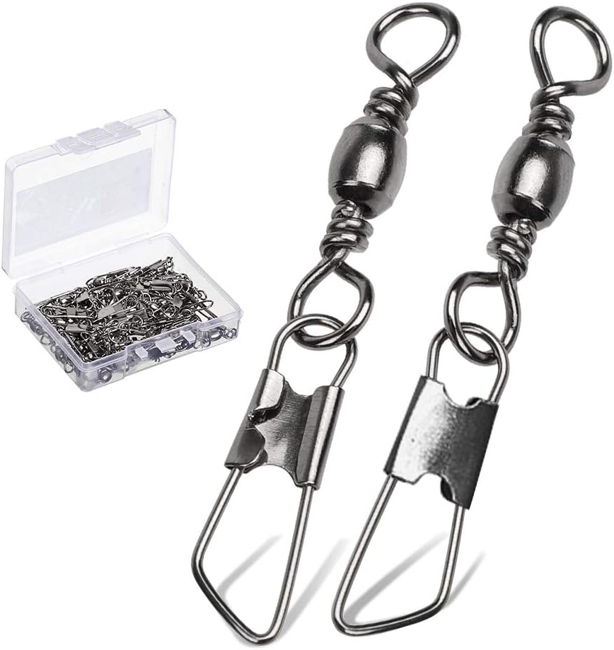 Emerillon Peche Connecteur de pêche Pivots de Poisson Tacle Émerillon de pêche de pêche à la traîne à 3 Voies Eau Douce salée de pêche de leurre