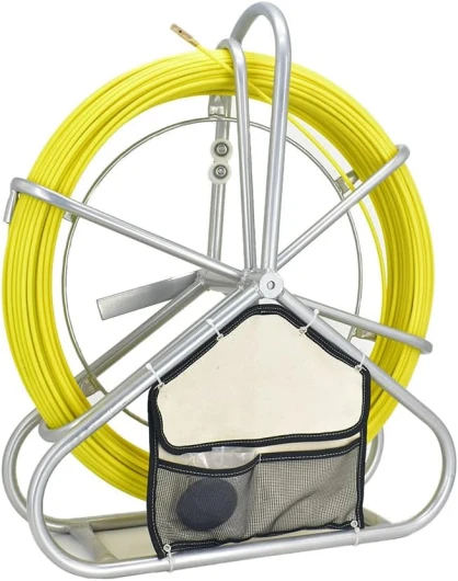 Obluesky 6MMX130M Tirage De Câble Fibre De Verre Tige de canne Rodder Fiberglass Tirer le câble de fil de pointe Rouler le ruban de poisson