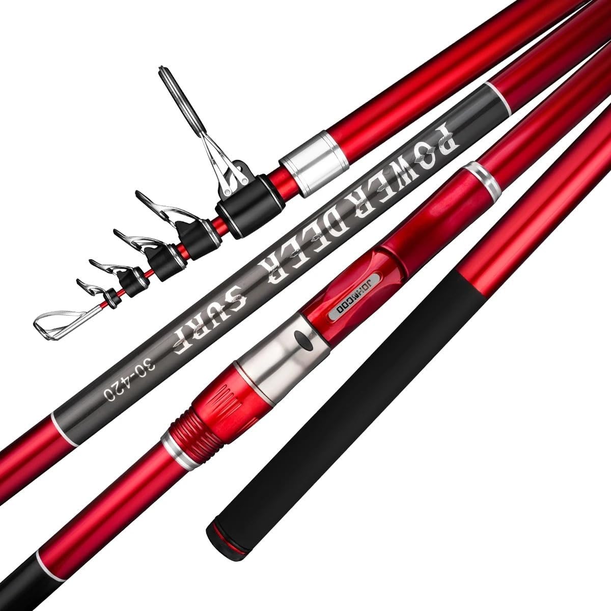 KFXYSM Canne a Peche Mer, Canne à Pêche Canne à pêche télescopique Surfcasting 4,2 m 4,5 m 60-120 g 30T Carbone Canne à pêche côtière Surfcasting 4.2m