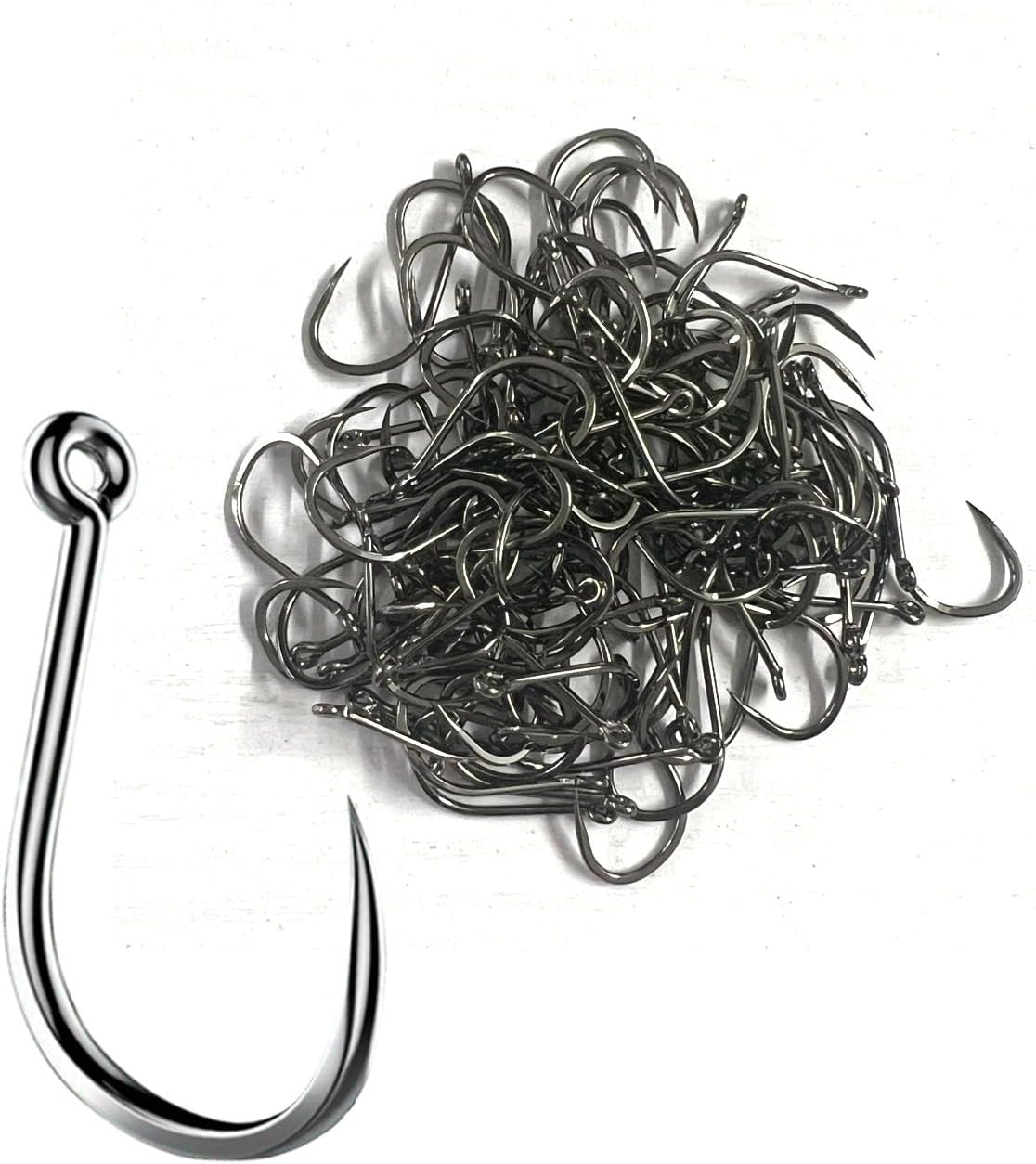 100-250 Pièces Ensemble Combiné D'hameçons de Pêche sans Ardillons - Hameçons De Pêche sans Ardillons en Acier au Carbone, Adaptés Aux Rivières, Lacs, Océans et étangs