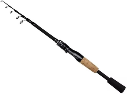 Canne à pêche télescopique fabriquée à partir de carbone haute performance, idéale pour les pêcheurs à la truite et au bar qui cherchent à améliorer leurs compétences (2,4 m noir)