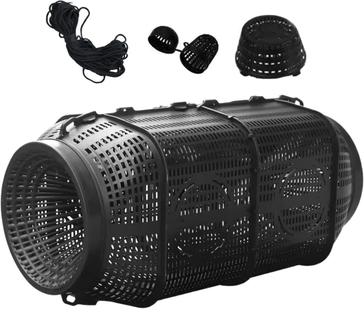 Nasse A Poisson, Nasse A Ecrevisses Piège De Poisson, Nasses À Écrevisses avec Trous, Portables Cage À Anguilles Filets Cage À Crabes pour Crevettes Écrevissess Homards Anguilles Eau Douce Salée 50cm