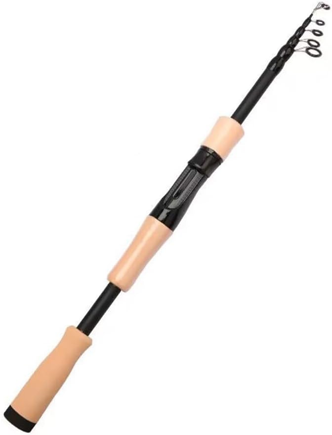 Canne à pêche télescopique fabriquée à partir de matériau carbone haute performance, idéale pour les pêcheurs à la truite et au bar qui cherchent à améliorer leurs compétences (2,1 m en EVA blanc)