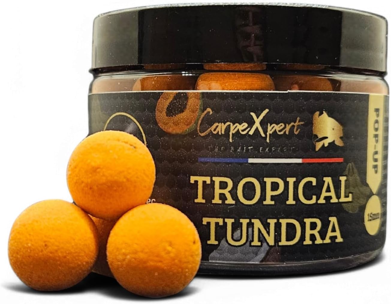 Pop-up Tropical Tundra - 15mm - Bouillette Flottante Boosté & Hyperprotéiné - Diffusion Continue sur 22h+ - 50g - Appât de pêche à la Carpe