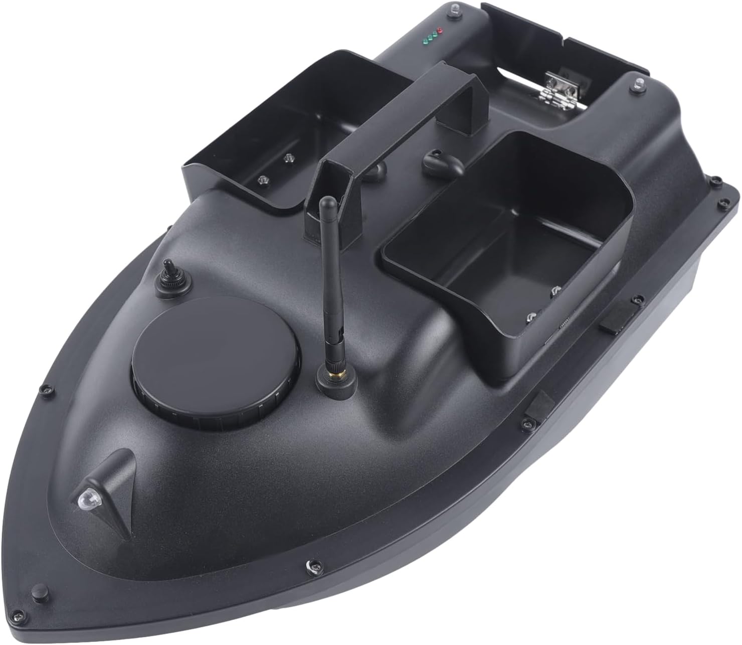 Wulimasun Bateau Amorceur,D'appât Pêche GPS Bateau RC Feed Ship Appât Pêche 5200Mah Télécommande 500M Amorceur Télécommandé Contrôle Croisière avec Batterie(Noir)