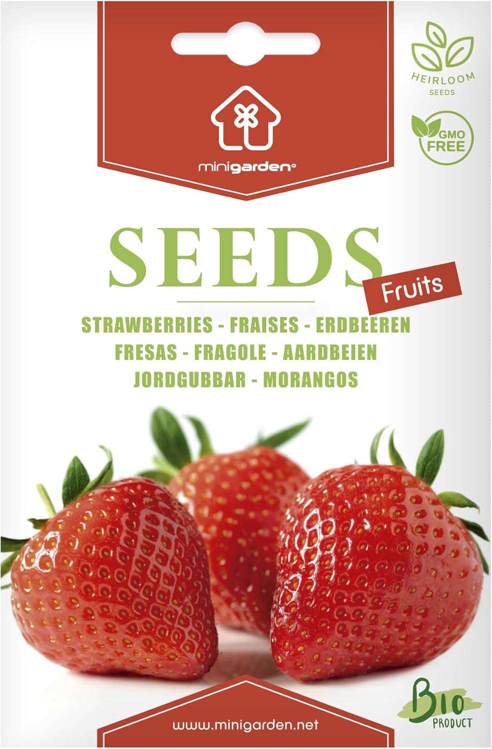 Fraises, Graines prêt à Pousser Minigarden, 100% Naturelles sans Propagateurs Chimiques ni Génie Génétique, inclut entre 300 et 340 graines