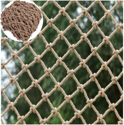 KACQIYT Filet Corde Filet pour Escalier Filet de Protection Enfant Filet Securite Balcon Filet de Protection Anti Chute Photo Filet de Chanvre Décoratif Mural Filet de Plafond de Cloison 10mm/10cm 1X3m