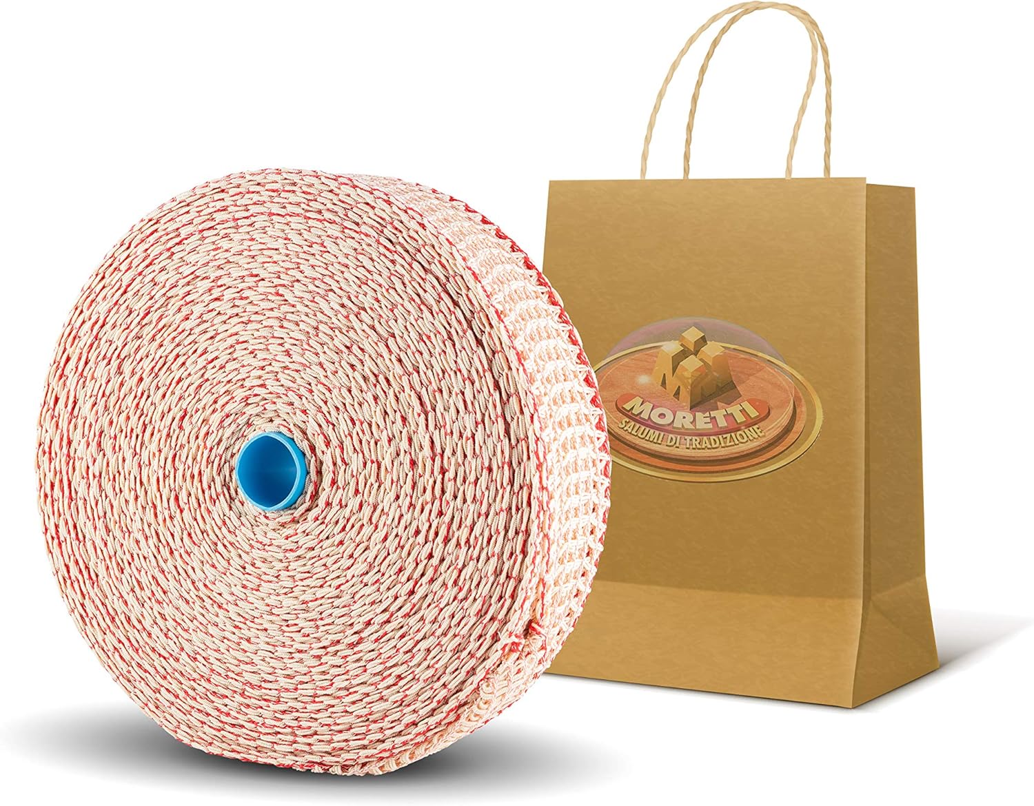 ® - Filet Élastique Pour Viande Saucisses Salumi - 10m de longueur - Idéal pour fumer et assaisonner - Diamètre 6 cm min 25 cm max