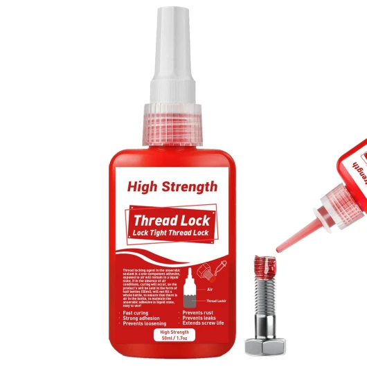 50 ml frein filet rouge, frein-filet fort résistance, pour combler les espaces vides, sceller et sceller les écrous, boulons et métaux, stable et antirouille, anti-fuite