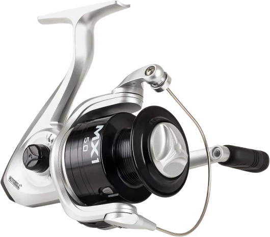 MX1 moulinet spinning en aluminium pour la pêche des carnassiers, moderne, léger, parfait pour pêcher les sandre, brochets, perches et truites