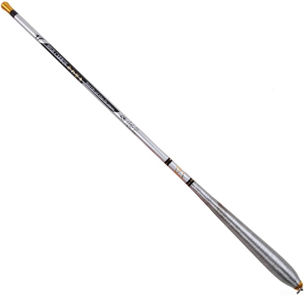 Mini canne à pêche en carbone, canne à pêche à la mouche, canne de voyage, ultra légère, portable, télescopique, longueur 1,8 m à 2,1 m (45 cm pliée) 2.1m