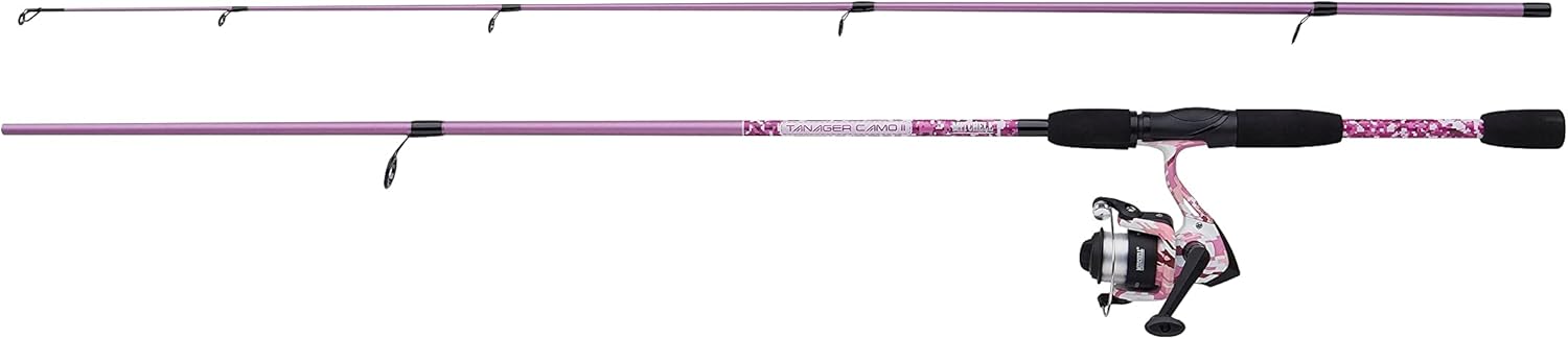 Tanager Pink Camo II Spin Combo - Combiné Canne à pêche Spinning et Moulinet léger pour Les Femmes et Les Jeunes pêcheurs en Eau Douce - Élégant et Durable - Plusieurs Options Disponibles 2.1m - 7-20g 30
