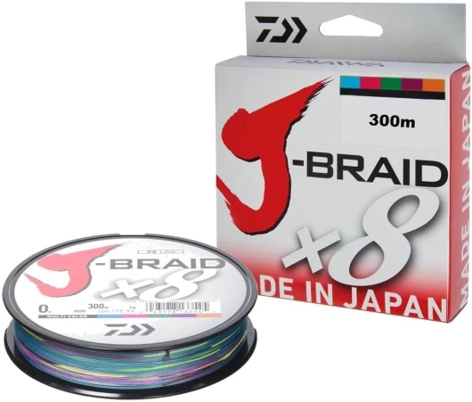 Daiwa J-Braid 8 Braid Fil de pêche tressé Multicolore 300 m