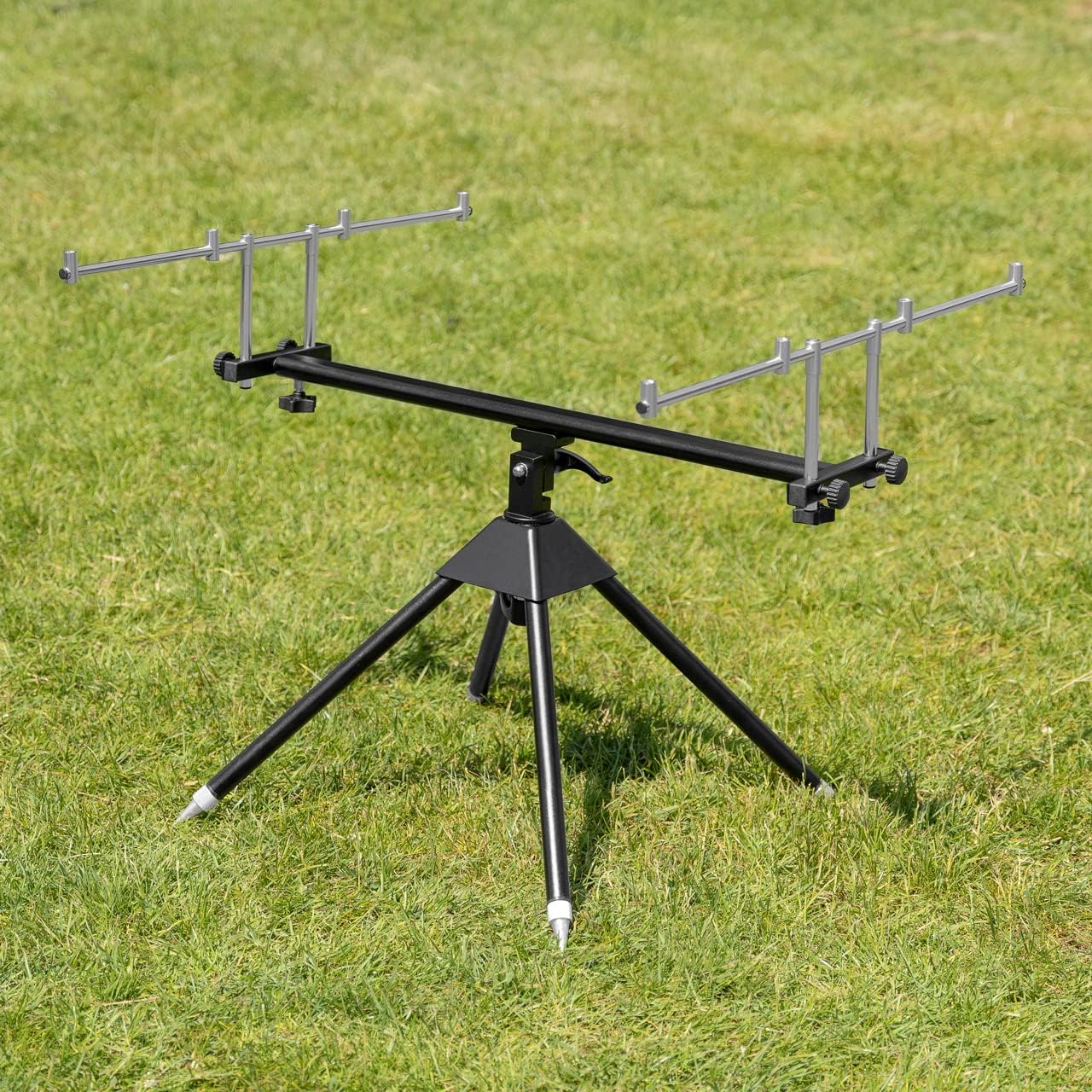 NWS ATLAS Rod Pod pour Pêche - Accessoires de Pêche de la Carpe - Styles de Canne en Acier Inoxydable et en Aluminium Noir