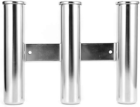 Porte-Canne à pêche pour Bateau Aramox, Support de Canne à pêche en Acier Inoxydable à 3 Tubes