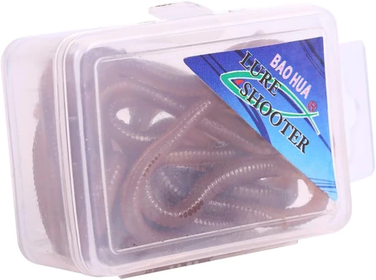 Appâts de pêche souples, vers de terre rouges naturels, vers de miel puissants efficaces, pour attraper du poisson, appâts de pêche en plastique souple