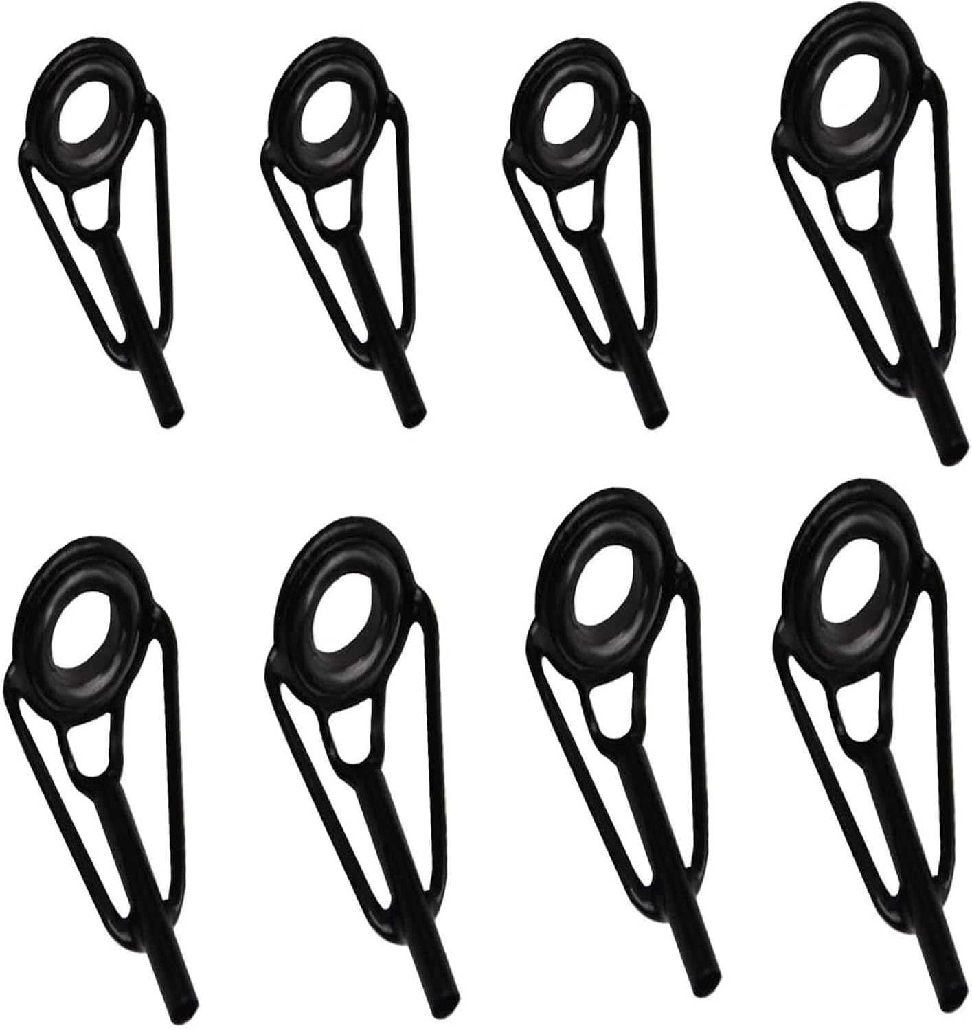 HoAhaMay 8 Tailles Anneau Canne a Peche,Guide Canne a Peche,Kit De Anneau De Pointe De Canne à Pêche,Anneaux De Guides d'oeil De Canne à Pêche,Anneau Canne à Pêche INOX Anneaux Guides