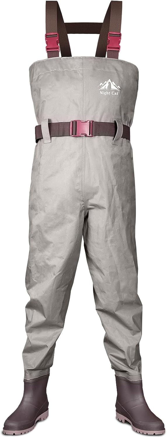 Waders Pêche Homme：Cuissardes Peche Homme Waders Chasse Femme Imperméable Respirant avec PVC Bottes Taille 40-47