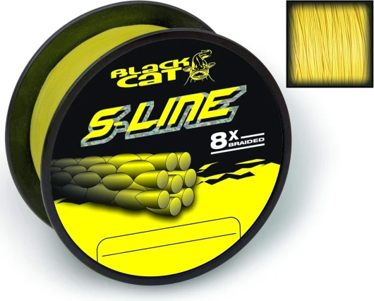 Black Cat, ø0,55mm 300m 70kg,154lbs Gelb Ø 0,55 mm, Ø Line, 300 m, 70 kg, Jaune