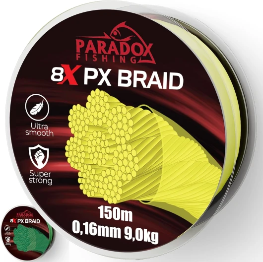PX Tresse Peche 8 brins I 0,07mm à 0,28 mm 150m/500m I étroitement tressés -Tresse de Peche