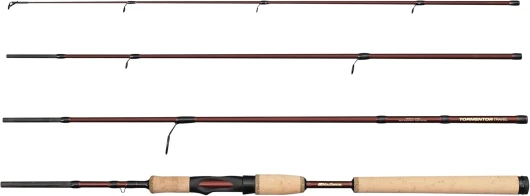 Abu Garcia Tormentor2 Travel Spinning Rod, légère avec Blank en Carbone 24T, poignée en liège, Design Compact, Poissons prédateurs d'eau Douce et d'eau salée, 3.04m 25-65g 2.44m - 20-60g