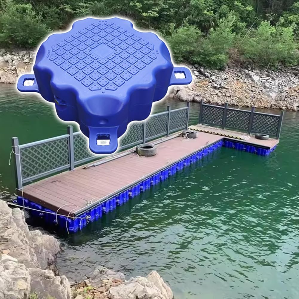 Ponton Modular pour Pêche Durable Antidérapant Kit De Quai Flottant Portable De PEHD pour Lac Plateforme Flottante pour Cabanes Flottantes Restaurant d'eau Pêche