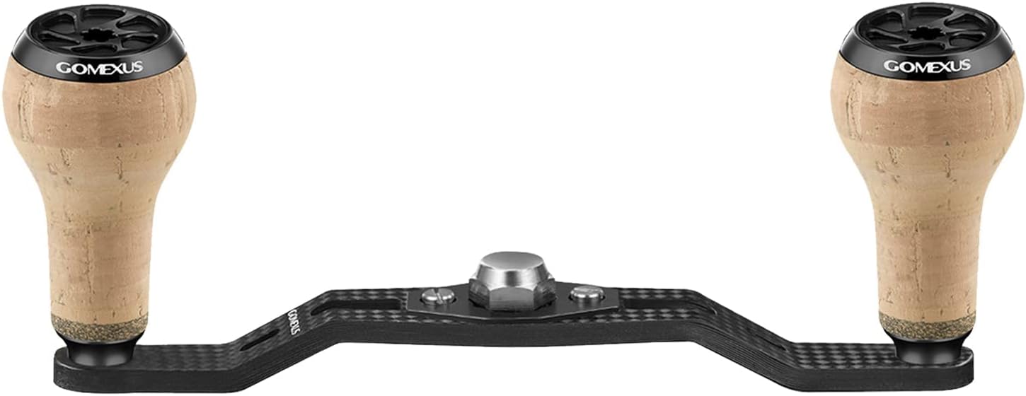 Moulinet de pêche manivelle en fibre de carbone avec poignée en aluminium pour Shimano Daiwa Abu Gracia Lew's Baitcast Poignée de rechange Accessoires DC-AS30 8x5mm Noir