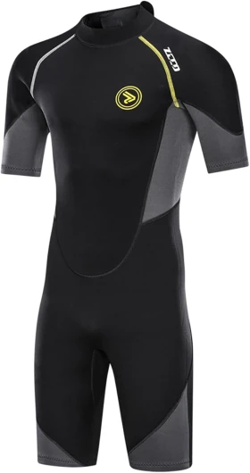 Combinaison de plongée Courte en néoprène de qualité supérieure pour Homme - Fermeture éclair dans Le Dos - 1,5/3 mm - pour la plongée sous-Marine, la plongée avec Tuba, Le Surf, Le canoë, la plongée