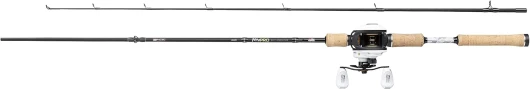 Abu Garcia Max Pro Ensemble Canne et Moulinet Casting pour la Pêche des Carnassiers au Leurre en Eau Douce, pêche en rivière, pêche au leurre, brochet - Perche - Sandre, Unisexe, Blanc 1.98 m -15-60 g