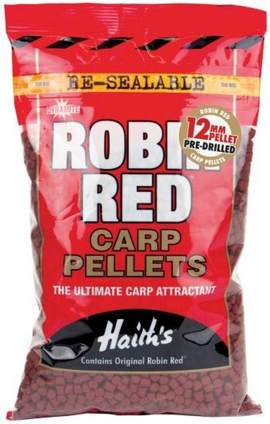 Dynamite Baits Granulés pour pêche à la Carpe Robin Red – pré-percés – Couleur 0, Taille 900 g.