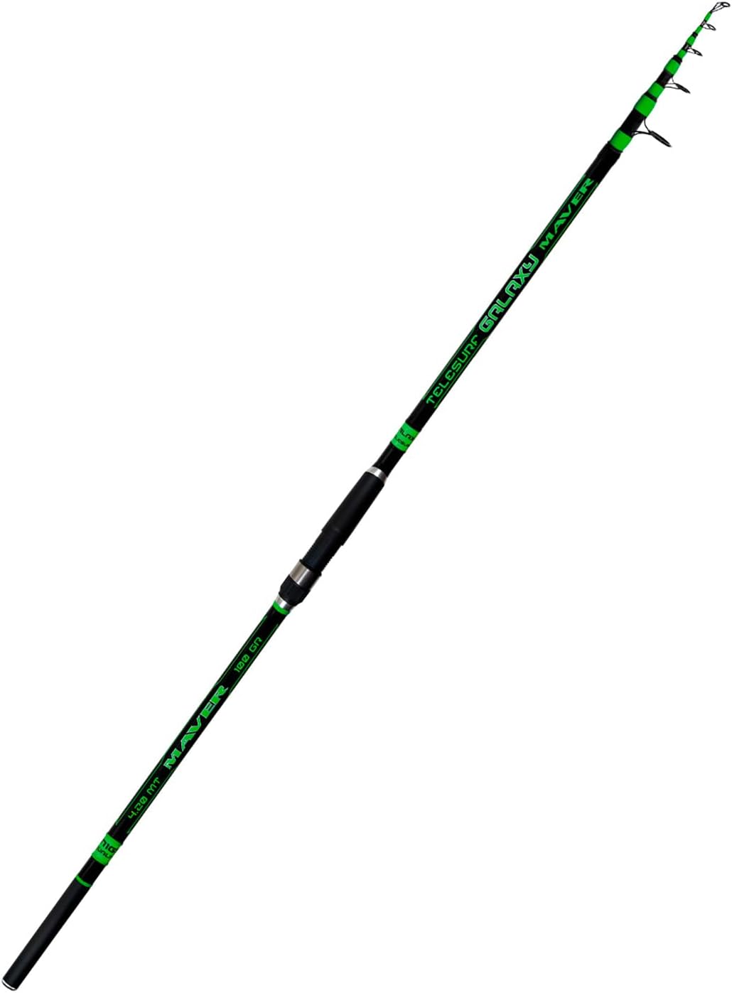 Maver Galaxy 4.20 m 160 g Canne à Pêche Surfcasting Télescopique Surf Mer au Fond Carbone