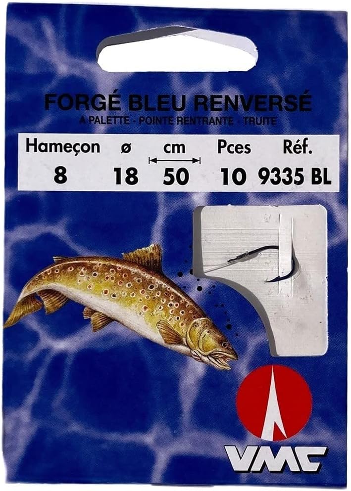 VMC - Hameçon spécial Truite forgé Bleu par 10