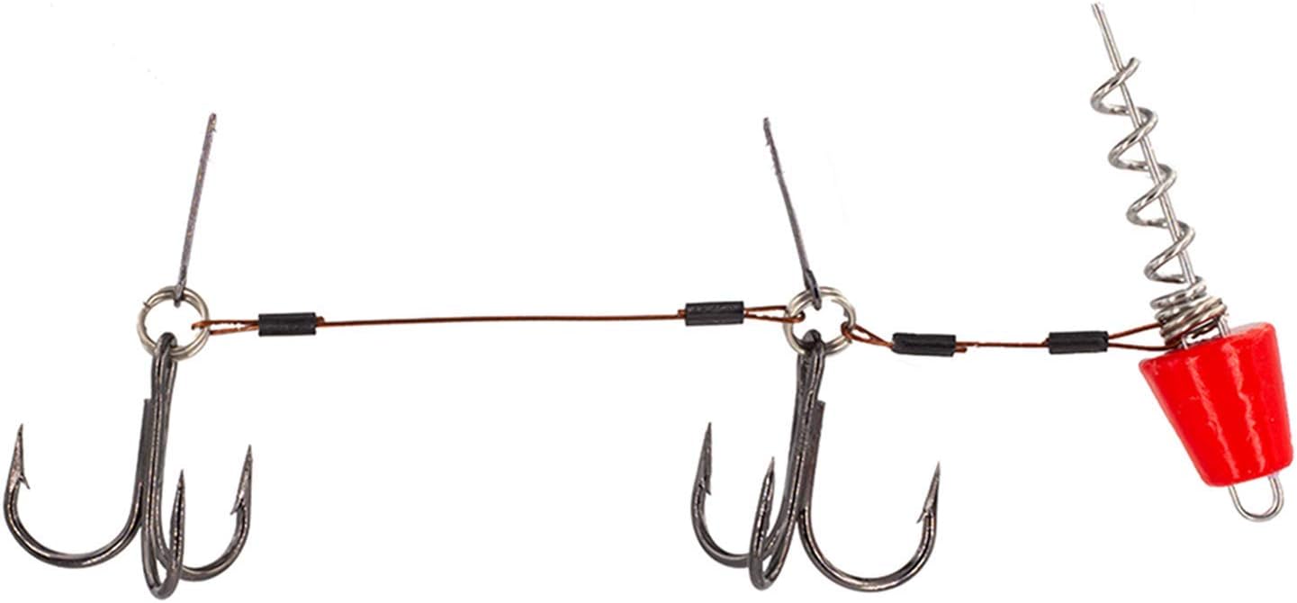 FISHN Screw in Pike Systems - Gréement Peu Profond avec Poids interchangeables 5-20gr pour leurres Souples jusqu'à 25cm avec hameçons Mustad Ultra-tranchants