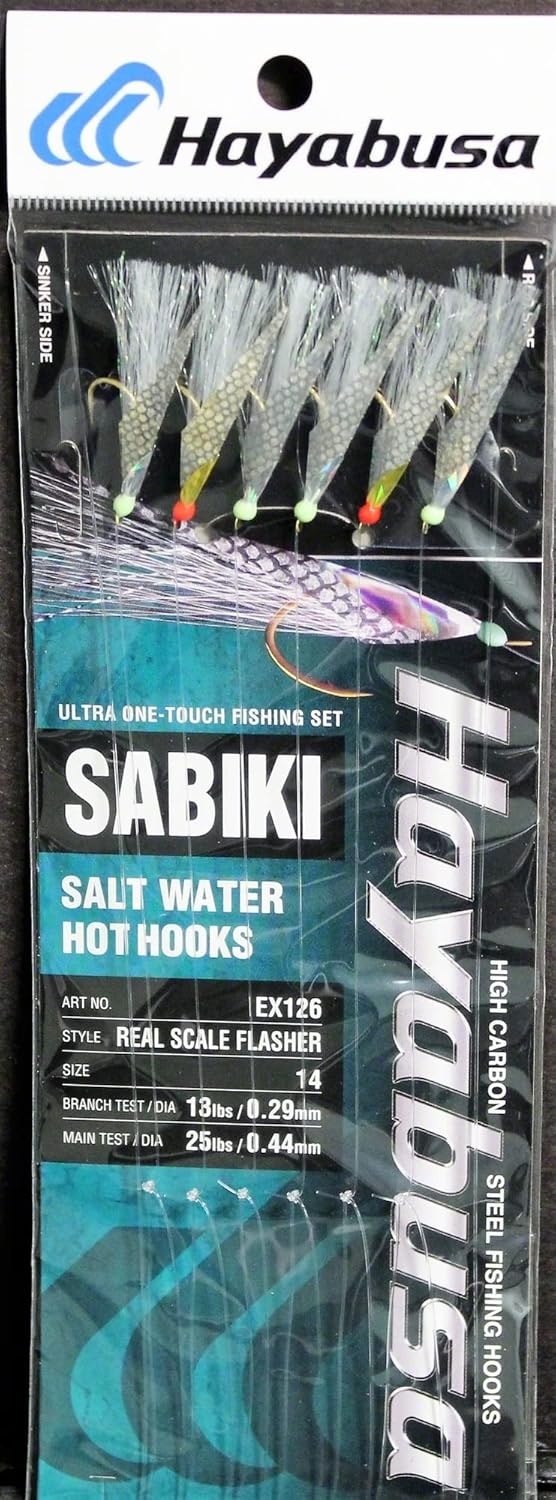 Sabiki Hayabusa EX126 Flash UV à 6 crochets