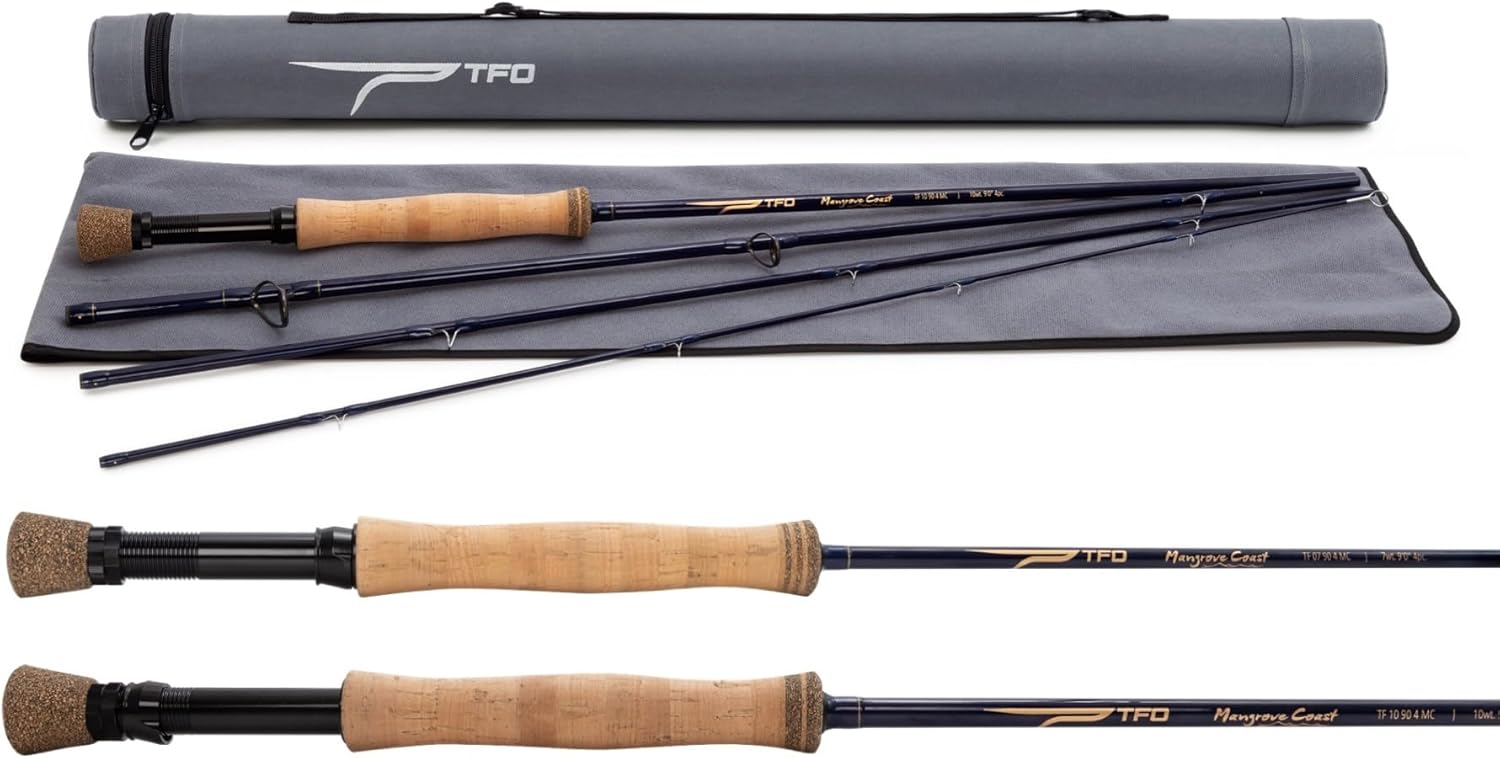 Temple Fork Outfitters TFO Mangrove Coast Canne à pêche à la mouche (9, 8 wt 4 pièces)