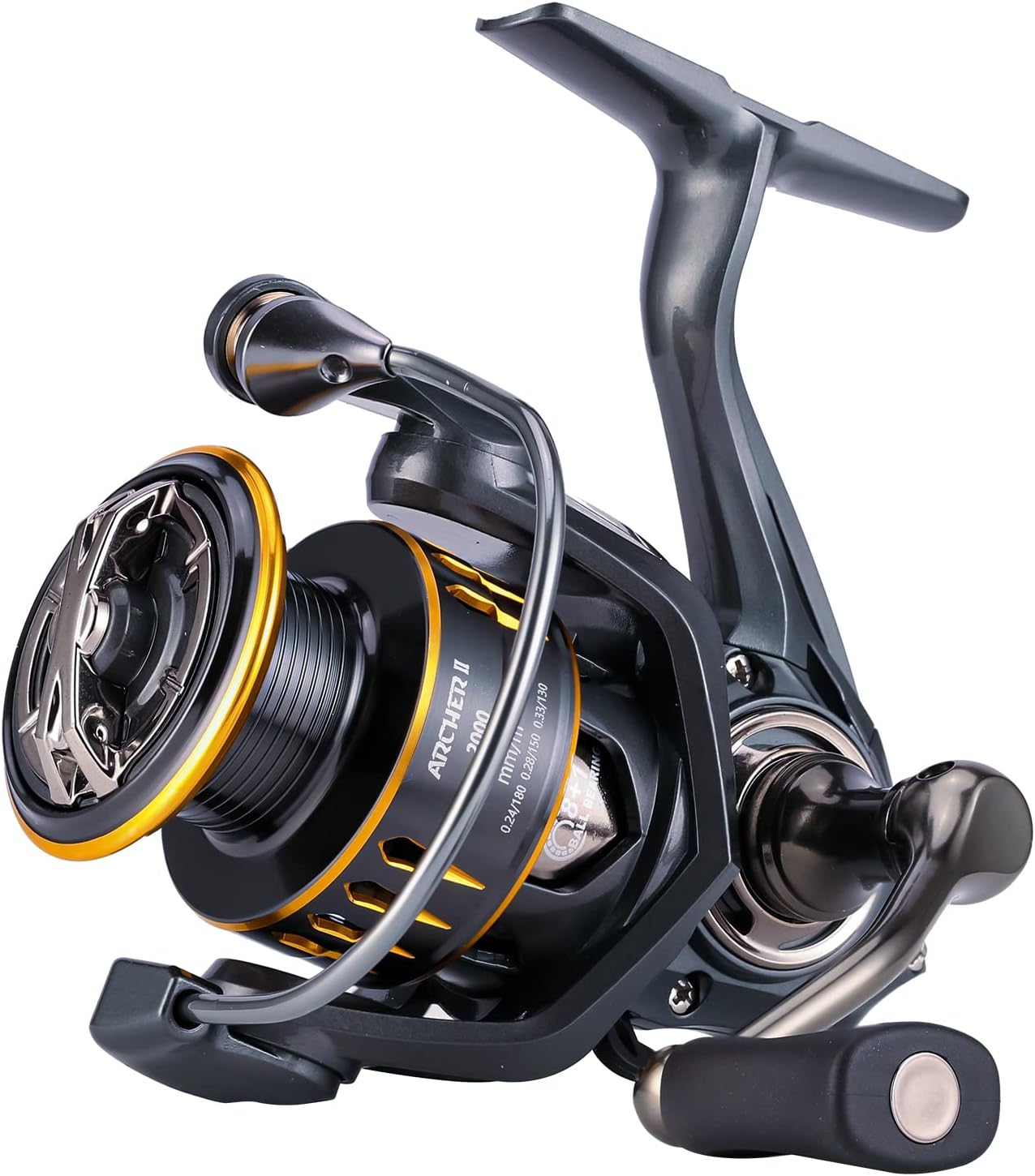 Archer Moulinet Peche Spinning 8+1BB Moulinet de Pêche Carpe Ultraléger 4.9: 1 5.2: 1 Max Drag 29LB ARCHER II 2000 5.2:1 Max Drag 12LB