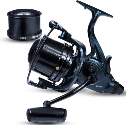 Sougayilang Moulinet de pêche à la carpe, moulinet lisse ultra puissant 13 + 1BB corps en métal 9000/1000/12000 pour pêche en eau salée et eau douce DYD9000