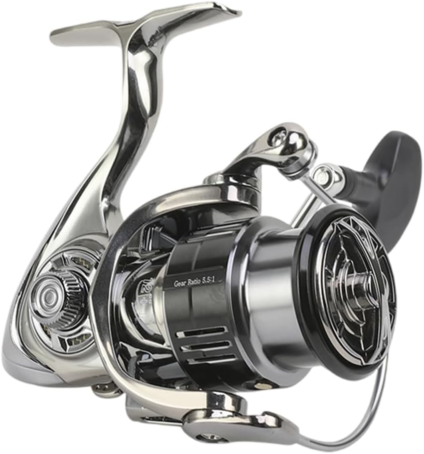 Moulinet de Pêche en Mer, Fishing Reel à Tambour Fixe, Moulinet Lisse Ultra Puissant 12/14KG en Aluminium avec Son d'alarme de 50 DB pour Pêche en Eau Salée et Eau Douce SWC4000