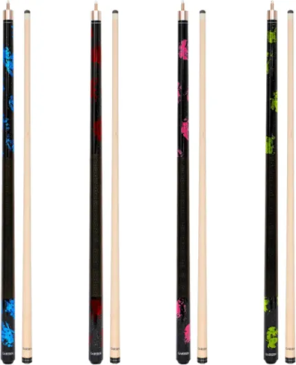 GARSEN Lot de 4 bâtons de Queue de Billard 147,3 cm, 510,3 g, 538,6 g, 567 g, 595,3 g Lot de 4 pièces.