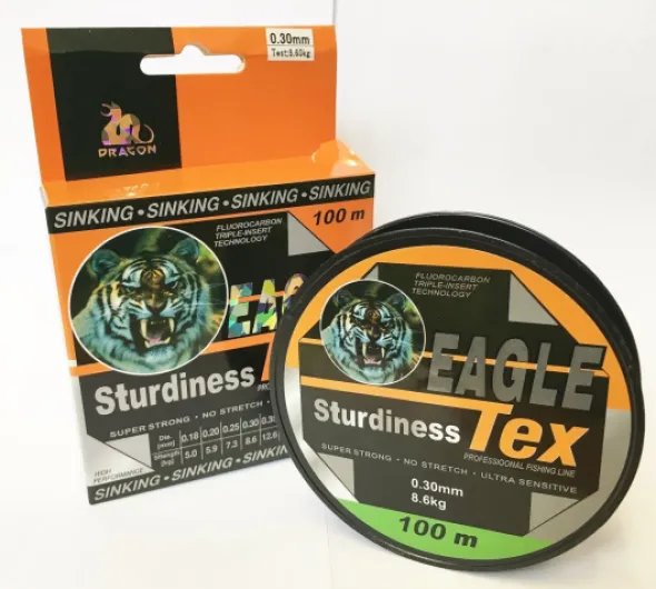 Fil de pêche monofibre en fluorocarbure de qualité supérieure, longueur 100 m 0.35mm - 12.3Kg