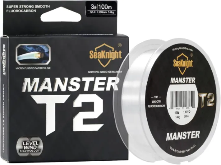 T1 fluorocarbone Peche Carpe Ligne de Guidage Invisible Enduit de fluorocarbone Fil de Pêche 100m/110yds 3-35LB T2 - 100% fluorocarbone 1.5#: 6LB (0.203mm) 100M