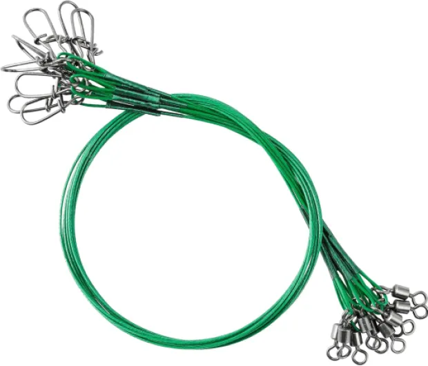 Bas de Ligne de pêche en Acier Inoxydable Bas de Ligne de pêche en Eau Douce et en Eau salée Leurs Bas de Ligne de pêche en Fil Haute résistance #1 (5.9in-20lb) 50pcs