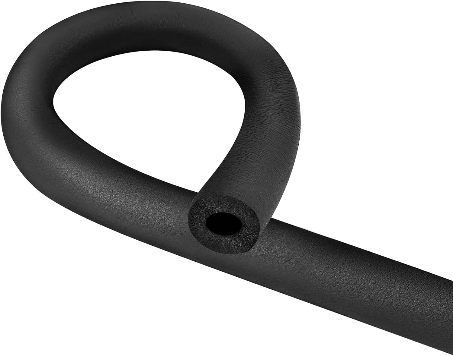 Kajaia Tuyau Anti-Gel Fendu Noir Tuyau d'Isolation D’Hiver Isolation de Tuyaux Calorifugées Tube en Mousse d'Isolation pour Chauffage Plomberie(10 mm de diamètre intérieur, 1,8 mètre de long)