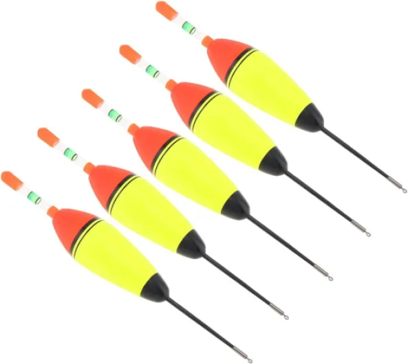 OriGlam Lot de 5 flotteurs de pêche en mousse EVA de 30 g pour brochet, perche, carpe, bar