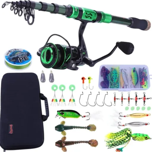 Test Sougayilang Ensemble Canne + Moulinet 2,4 m : le kit de pêche prêt à l’emploi pour débuter sans se ruiner