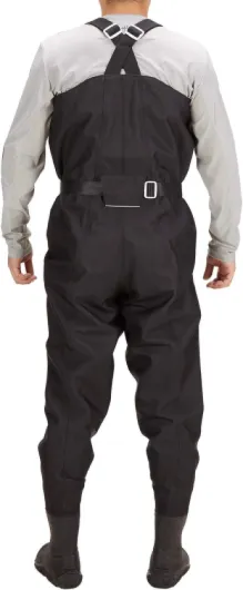 Cuissardes de pêche 3D Ultra Haute résistance en Nylon à Carreaux Noir PVC pêche Chasse Waders pour Hommes Carreaux noirs XL Long Feet 11-12