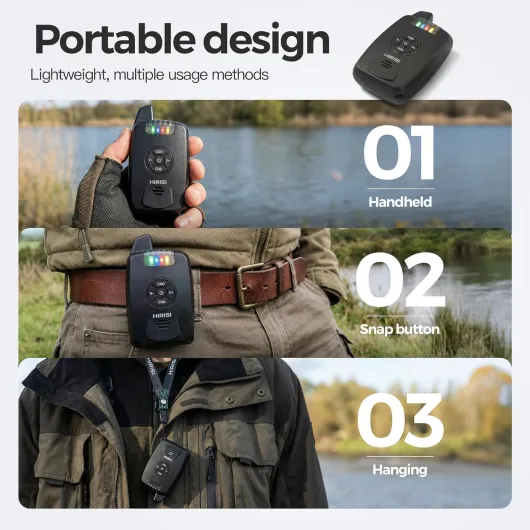 Kit d'alarme sans fil pour pêche à la carpe, 4 alarmes et 1 récepteur, détecteur de touche entièrement fonctionnel avec radio SX1-4