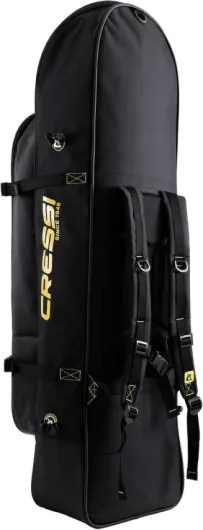 Cressi Piovra Dry Fins Backpack - Sac à Dos avec Traitement déperlant pour Palmes Longues et équipement de pêche/apnée, XL, Noir/Jaune, Unisexe